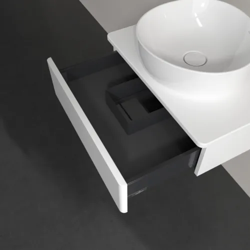VILLEROY BOCH Toaletní skříňka Antao, 1 zásuvka, 600 x 190 x 500 mm, přední strana bez konstrukce, bílý matný lak / bílý matný lak #K07010MT, obrázek 5