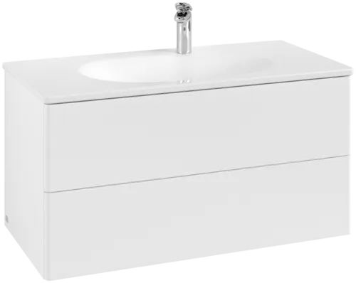 VILLEROY BOCH Toaletní skříňka Antao, 2 výsuvy, 988 x 504 x 496 mm, přední strana bez konstrukce, bílý matný lak #K05000MT