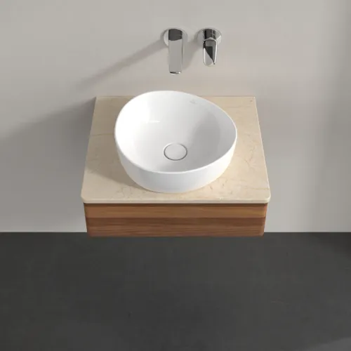 VILLEROY BOCH Toaletní skříňka Antao, 1 zásuvka, 600 x 190 x 500 mm, přední strana bez konstrukce, teplý ořech / Botticino #K07013HM, obrázek 4