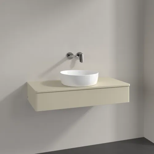 VILLEROY BOCH Toaletní skříňka Antao, 1 zásuvka, 1000 x 190 x 500 mm, přední strana bez konstrukce, Silk Grey Matt Lacquer / Silk Grey Matt Lacquer #K09010HJ, obrázek 2