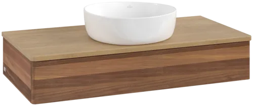 VILLEROY BOCH Toaletní skříňka Antao, 1 zásuvka, 1000 x 190 x 500 mm, přední strana bez konstrukce, teplý ořech / medový dub #K09011HM