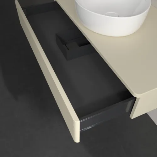 VILLEROY BOCH Toaletní skříňka Antao, 1 zásuvka, 1000 x 190 x 500 mm, přední strana s konstrukcí, Silk Grey Matt Lacquer / Silk Grey Matt Lacquer #K09110HJ, obrázek 7