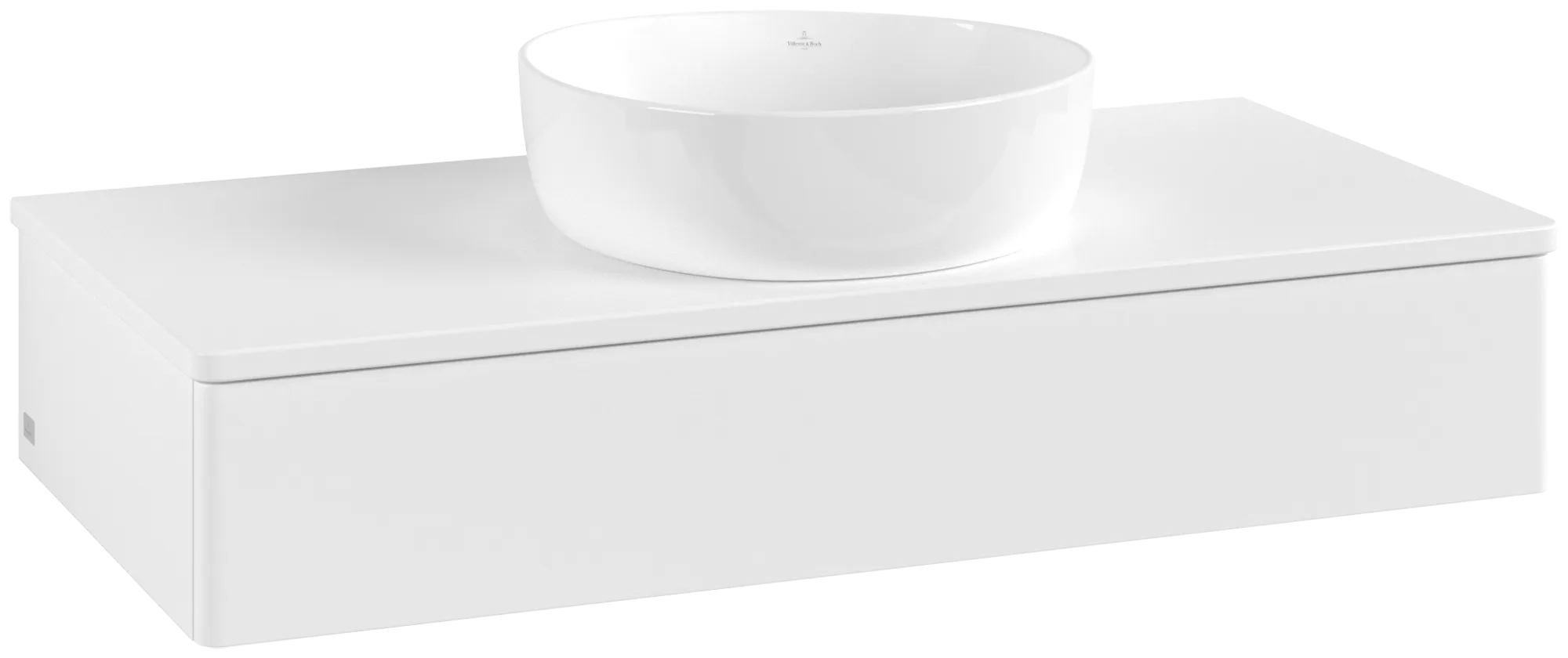 VILLEROY BOCH Toaletní skříňka Antao, 1 zásuvka, 1000 x 190 x 500 mm, přední strana bez konstrukce, bílý matný lak / bílý matný lak #K09050MT