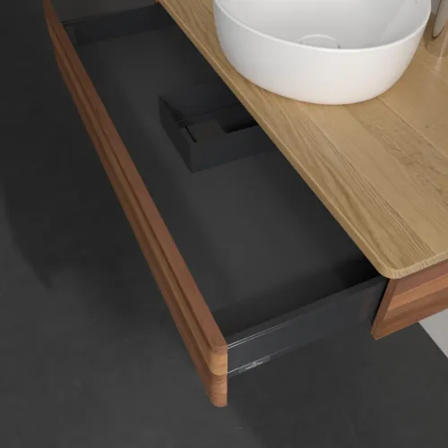 VILLEROY BOCH Toaletní skříňka Antao, 1 zásuvka, 1000 x 190 x 500 mm, přední strana bez konstrukce, teplý ořech / medový dub #K09051HM, obrázek 7