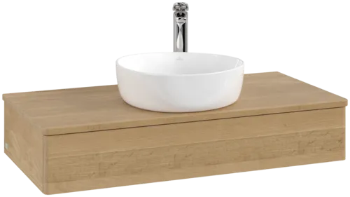VILLEROY BOCH Toaletní stolek Antao, 1 zásuvka, 1000 x 190 x 500 mm, přední strana bez konstrukce, medový dub / medový dub #K09051HN