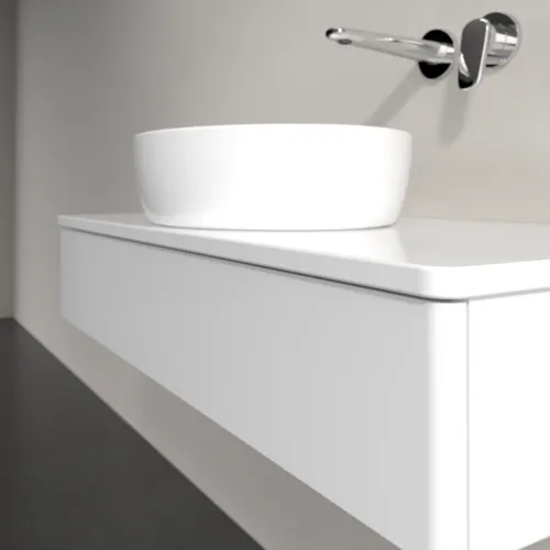 VILLEROY BOCH Toaletní skříňka Antao, 1 zásuvka, 1000 x 190 x 500 mm, přední strana bez konstrukce, lesklý bílý lak / lesklý bílý lak #K09050GF, obrázek 5