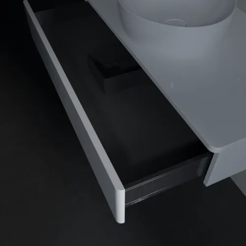 VILLEROY BOCH Toaletní skříňka Antao, 1 zásuvka, 1000 x 190 x 500 mm, přední strana bez konstrukce, lesklý bílý lak / lesklý bílý lak #K09050GF, obrázek 8