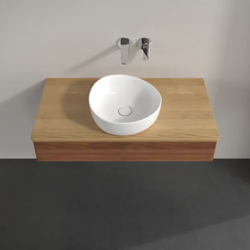 VILLEROY BOCH Toaletní skříňka Antao, 1 zásuvka, 1000 x 190 x 500 mm, strukturované čelo, teplý ořech / medový dub #K09111HM, obrázek 4