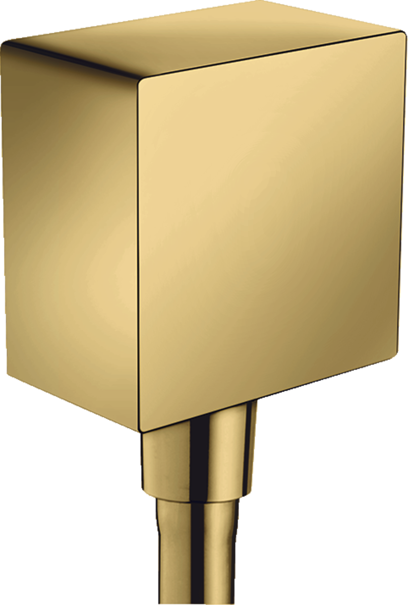 Зображення з  HANSGROHE FixFit přípojka hadice Square se zpětným ventilem #26455990 - Polished Gold Optic