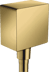 Obrázek HANSGROHE FixFit přípojka hadice Square se zpětným ventilem #26455990 - Polished Gold Optic