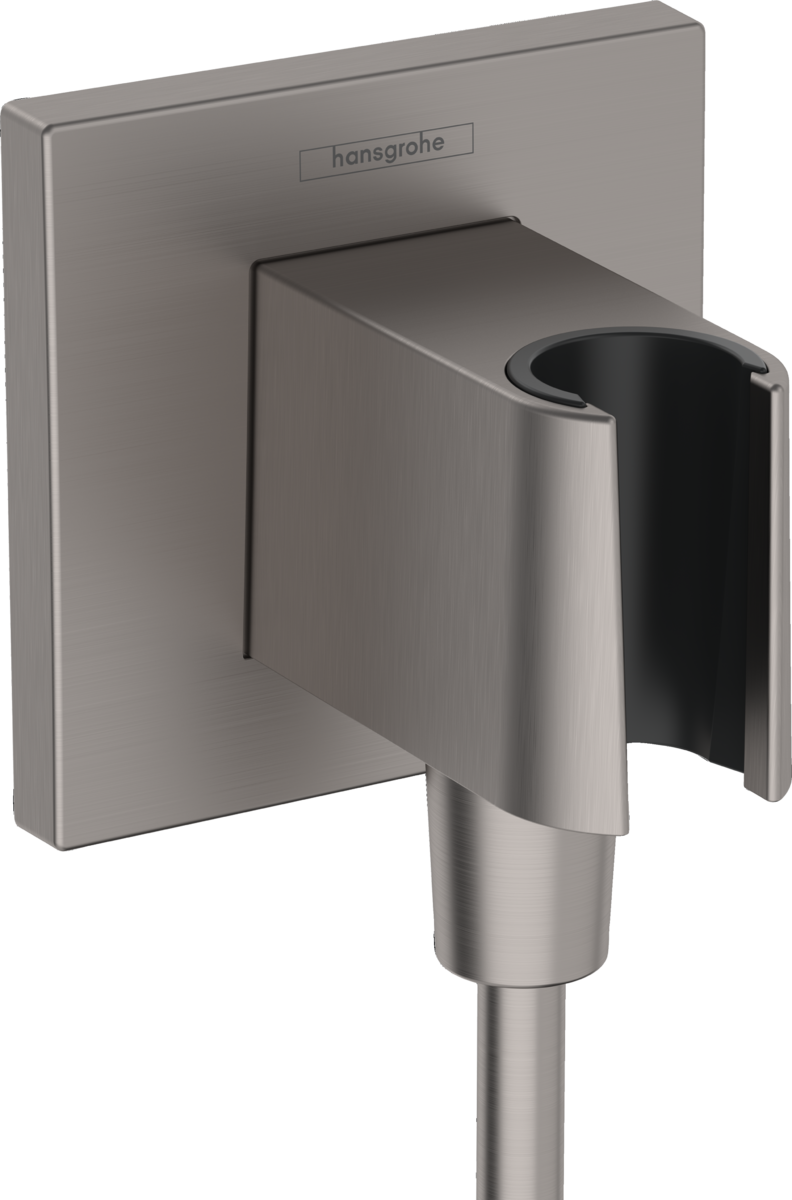 HANSGROHE FixFit E přípojka hadice se sprchovým držákem #26889340 - kartáčovaný černý chrom