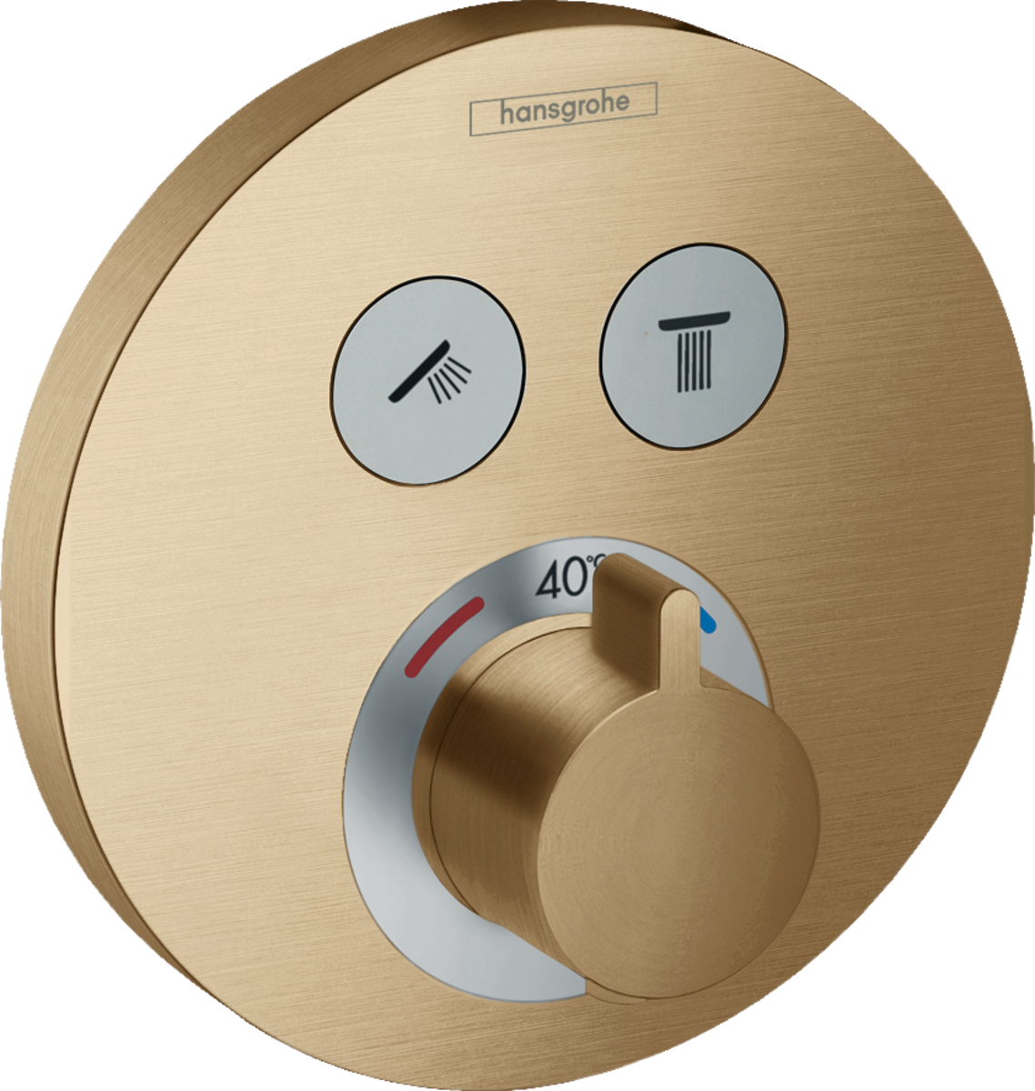 HANSGROHE ShowerSelect S termostat pod omítku pro 2 spotřebiče #15743140 - kartáčovaný bronz