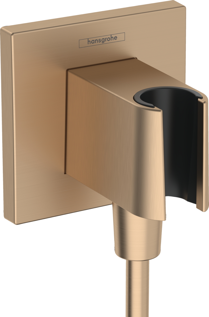 HANSGROHE FixFit E přípojka hadice se sprchovým držákem #26889140 - kartáčovaný bronz