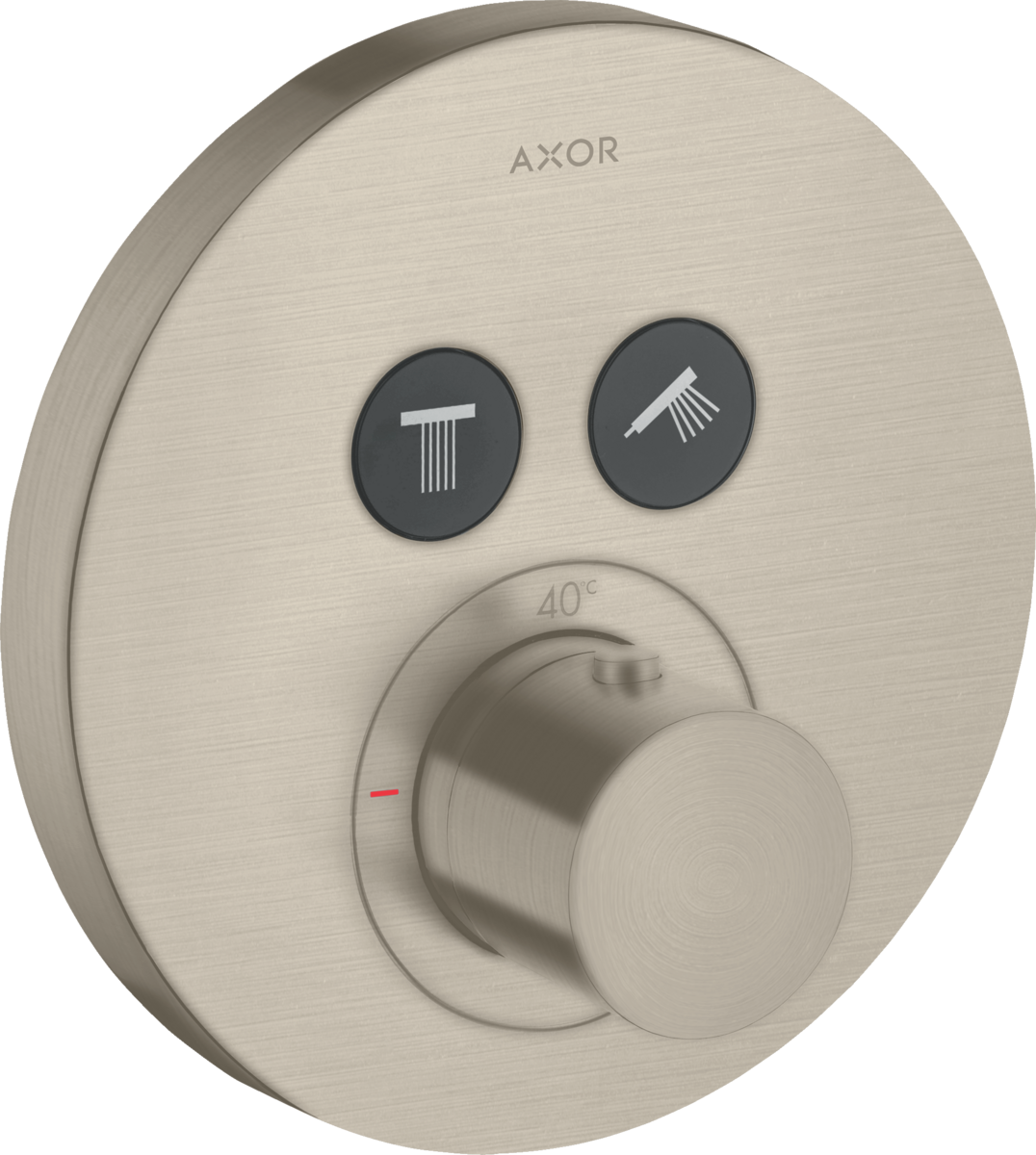 HANSGROHE AXOR ShowerSolutions Termostat s podomítkovou instalací, kulatá rozeta, pro 2 spotřebiče 36723820