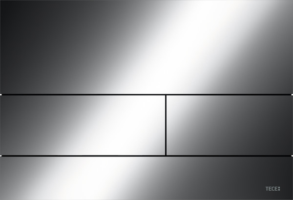Зображення з  TECE TECEsquare II, металева панель змиву для унітазу для системи подвійного змиву, полірований чорний хром, система подвійного змиву 9240837