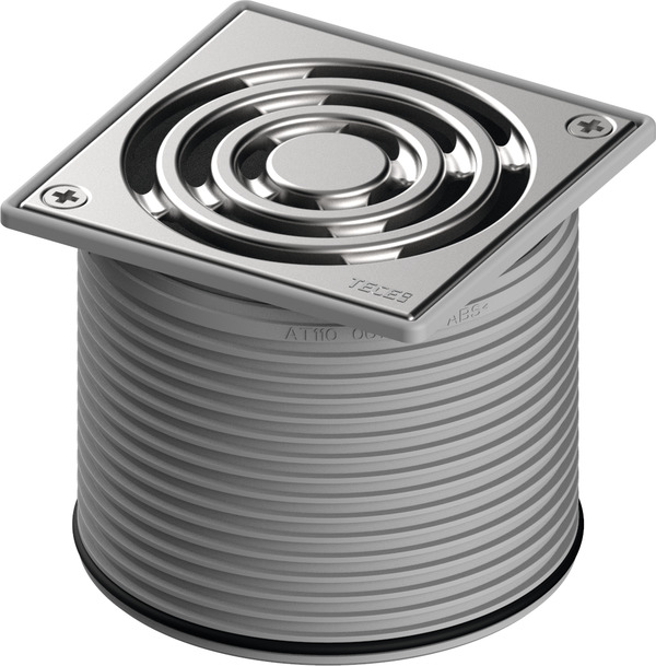 TECE TECEdrainpoint S grate frame stainless steel 100 x 100 incl. screwable design grate #3660009