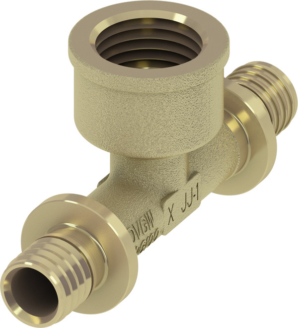 TECE TECEflex tee 32 x 1" female thread x 32 silicon bronze #709805