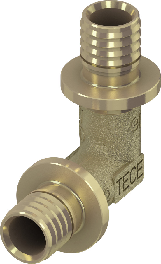 TECE Kolenová spojka TECEflex 90° standardní mosaz, 14 x 14 #767014