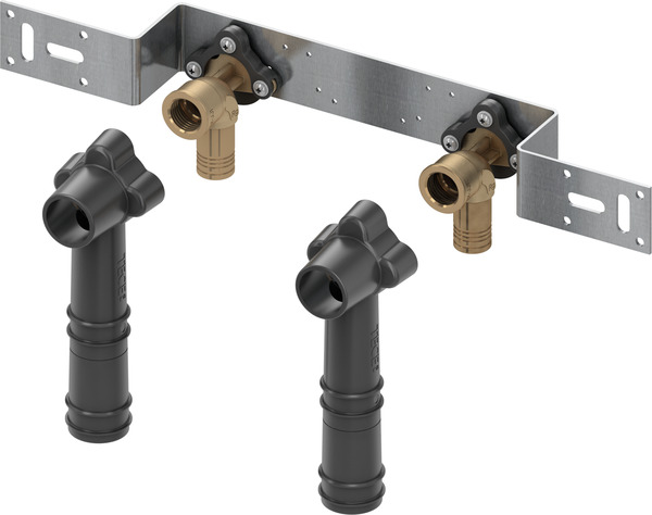 TECE TECElogo-Push instalační jednotka s nástěnnými kotouči, rozměr 20 x Rp 1/2", bronzová/Si-bronzová barva #8723102
