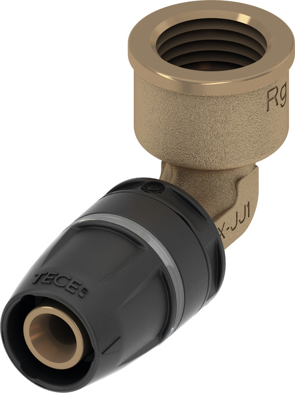 TECE TECElogo-Push female angle connector dimension 25 x Rp 3/4", red brass/Si-bronze #8713205