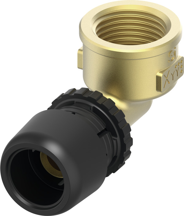 TECE TECElogo-Ax úhlová přechodová objímka rozměr 16 x Rp 1/2", křemíkový bronz #8802601