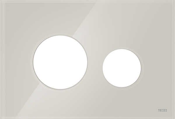 TECE TECEloop cover for toilet flush plate, polished light beige glass #9240617