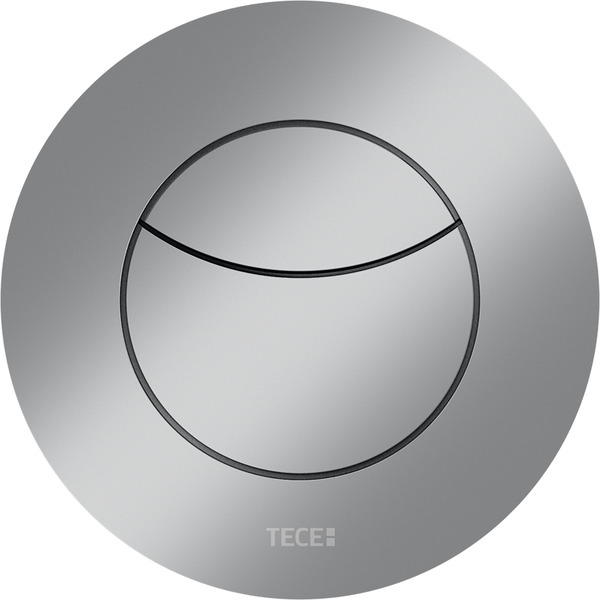 TECE Pneumatické oddálené ovládání TECEflushpoint pro dvoumnožstevní splachování, instalační sada, s kulatým krytem, Matný chrom #9240983