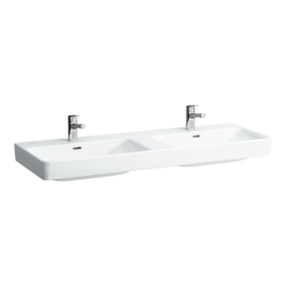 LAUFEN PRO S Dvojité umyvadlo k zabudování do nábytku 1300 x 465 x 95 mm #H8149684001041 - 400 - Bílá LCC (LAUFEN Clean Coat)