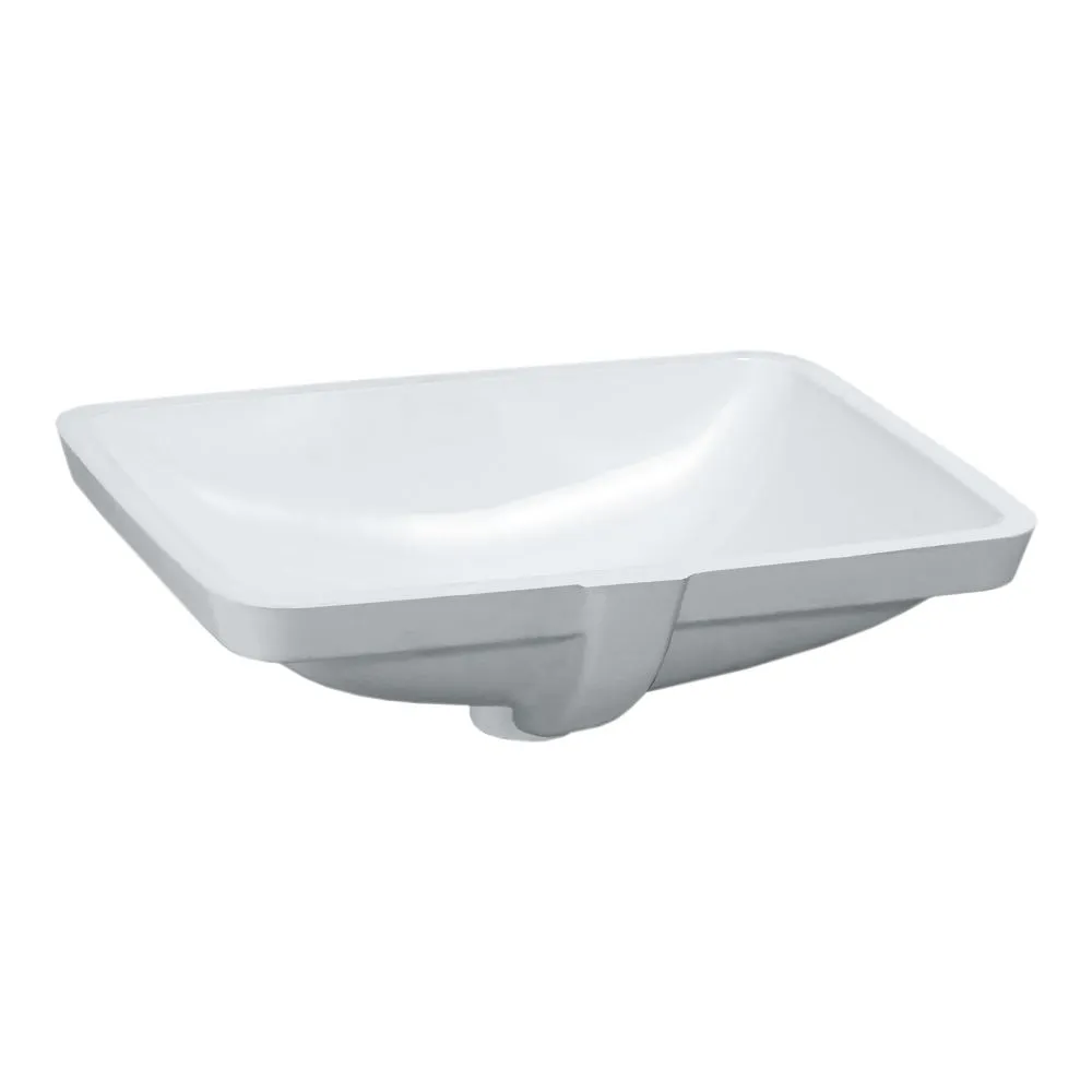 LAUFEN PRO Vestavné umyvadlo, bez armaturní desky, broušená horní hrana 490 x 360 x 170 mm #H8119614001091 - 400 - Bílá LCC (LAUFEN Clean Coat)