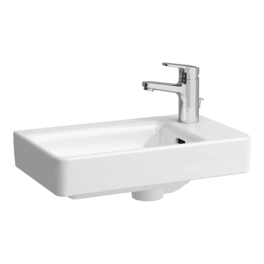 LAUFEN PRO S Umývátko, asymetrické pravé 480 x 280 x 85 mm #H8159544001041 - 400 - Bílá LCC (LAUFEN Clean Coat)