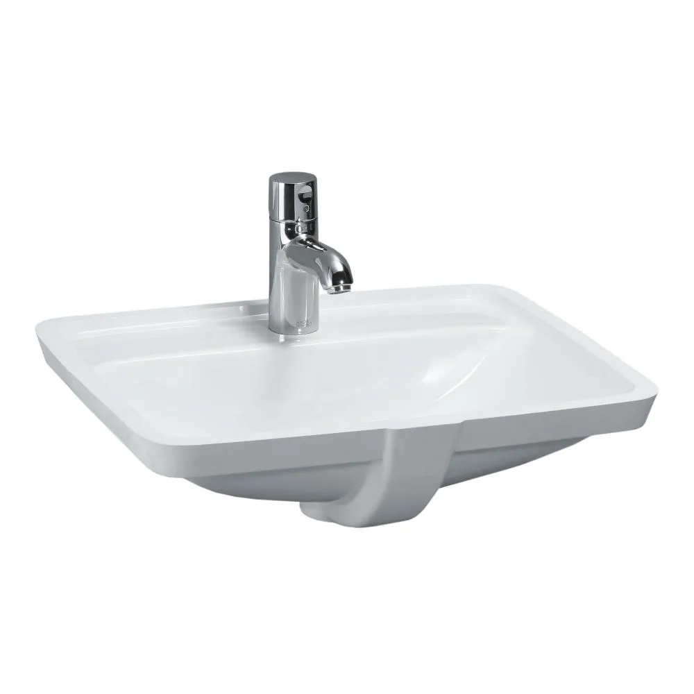 LAUFEN PRO Vestavné umyvadlo, včetně montážního příslušenství 892963, broušená horní hrana 490 x 360 x 170 mm #H8119664001041 - 400 - Bílá LCC (LAUFEN Clean Coat)