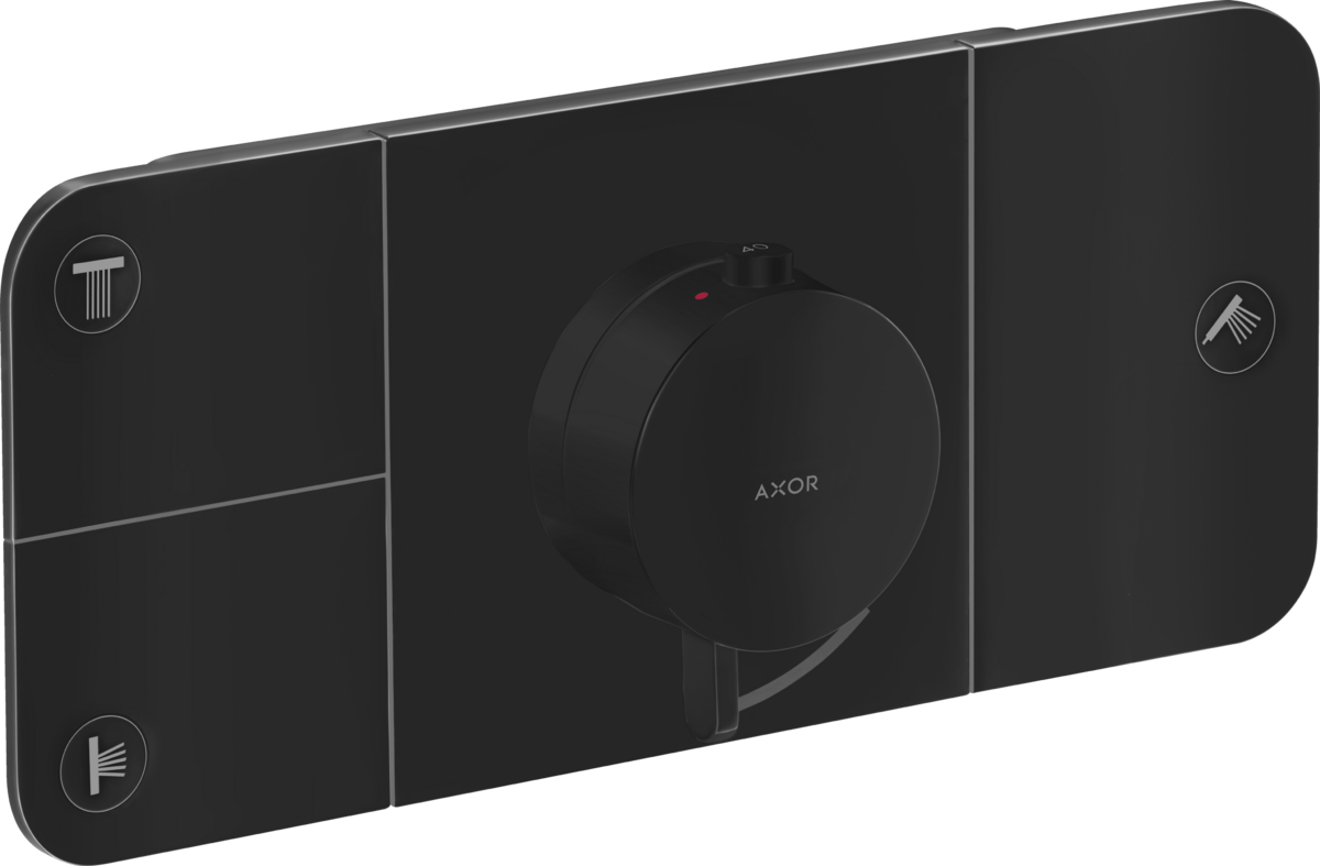 HANSGROHE AXOR One termostat pod omítku pro 3 spotřebiče #45713670 - černá mat