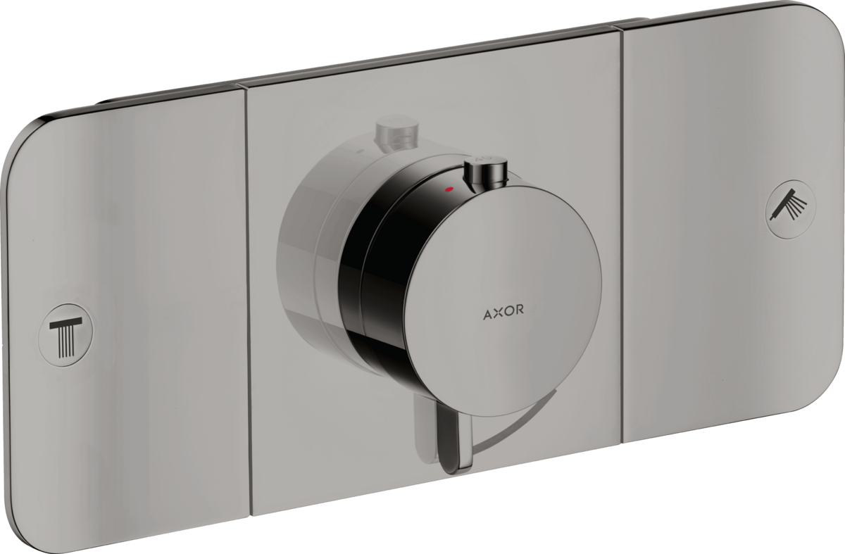 HANSGROHE AXOR One termostat pod omítku pro 2 funkce #45712330 - Polished Black Chrome