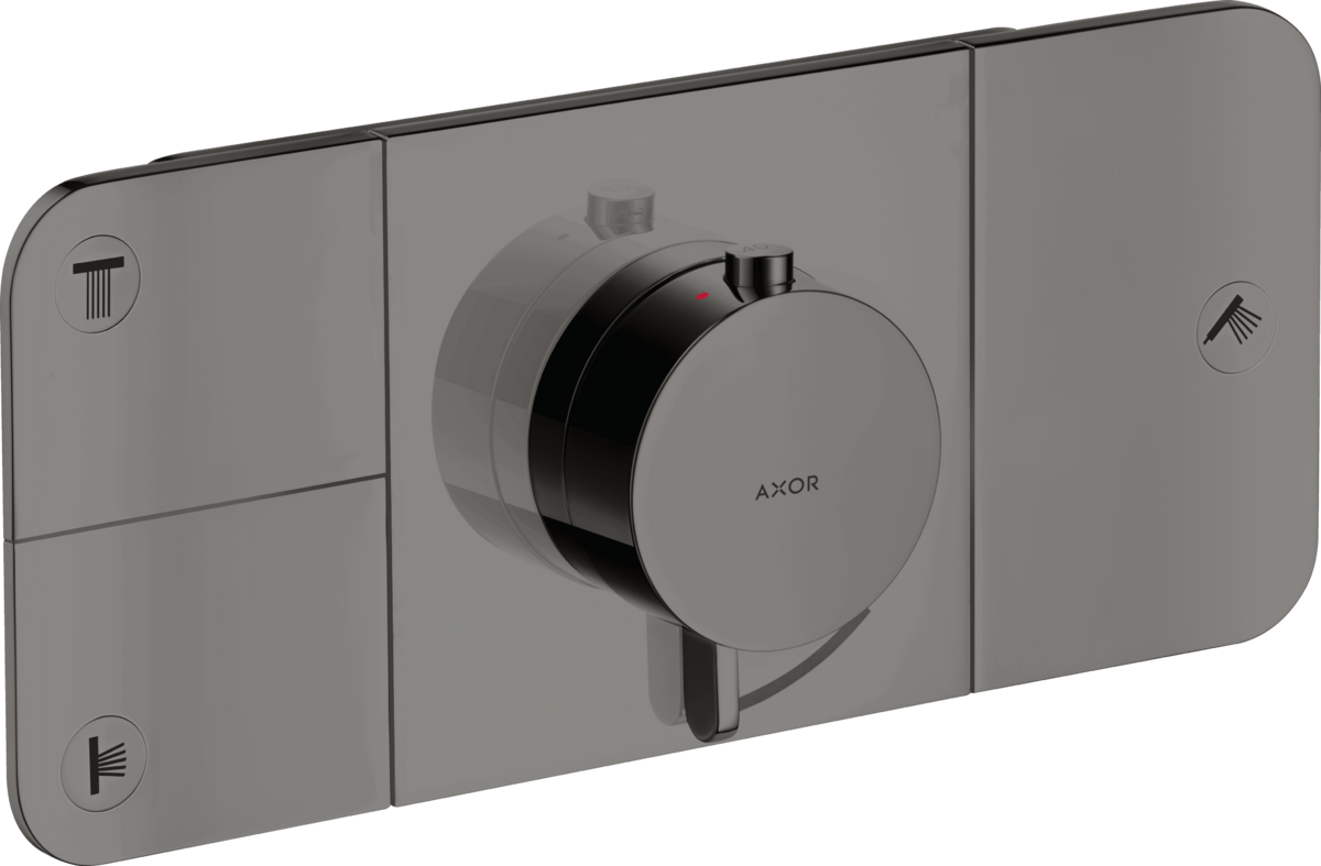 HANSGROHE AXOR Jeden modul termostatu pod omítku pro 3 spotřebiče #45713330 - Leštěný černý chrom
