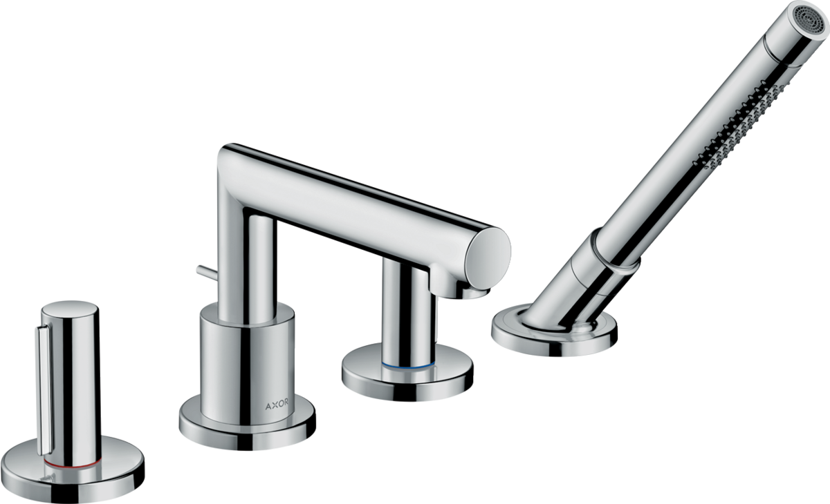 HANSGROHE AXOR Uno 4otvorová baterie na okraj vany s rukojeťmi Zero #45444000 - chrom