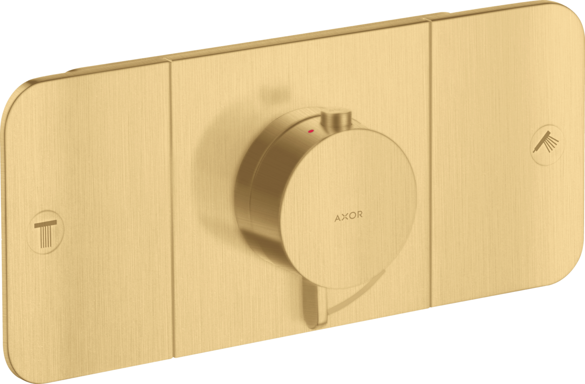 HANSGROHE AXOR One modul termostatu pod omítku pro 2 spotřebiče #45712250 - Brushed Gold Optic