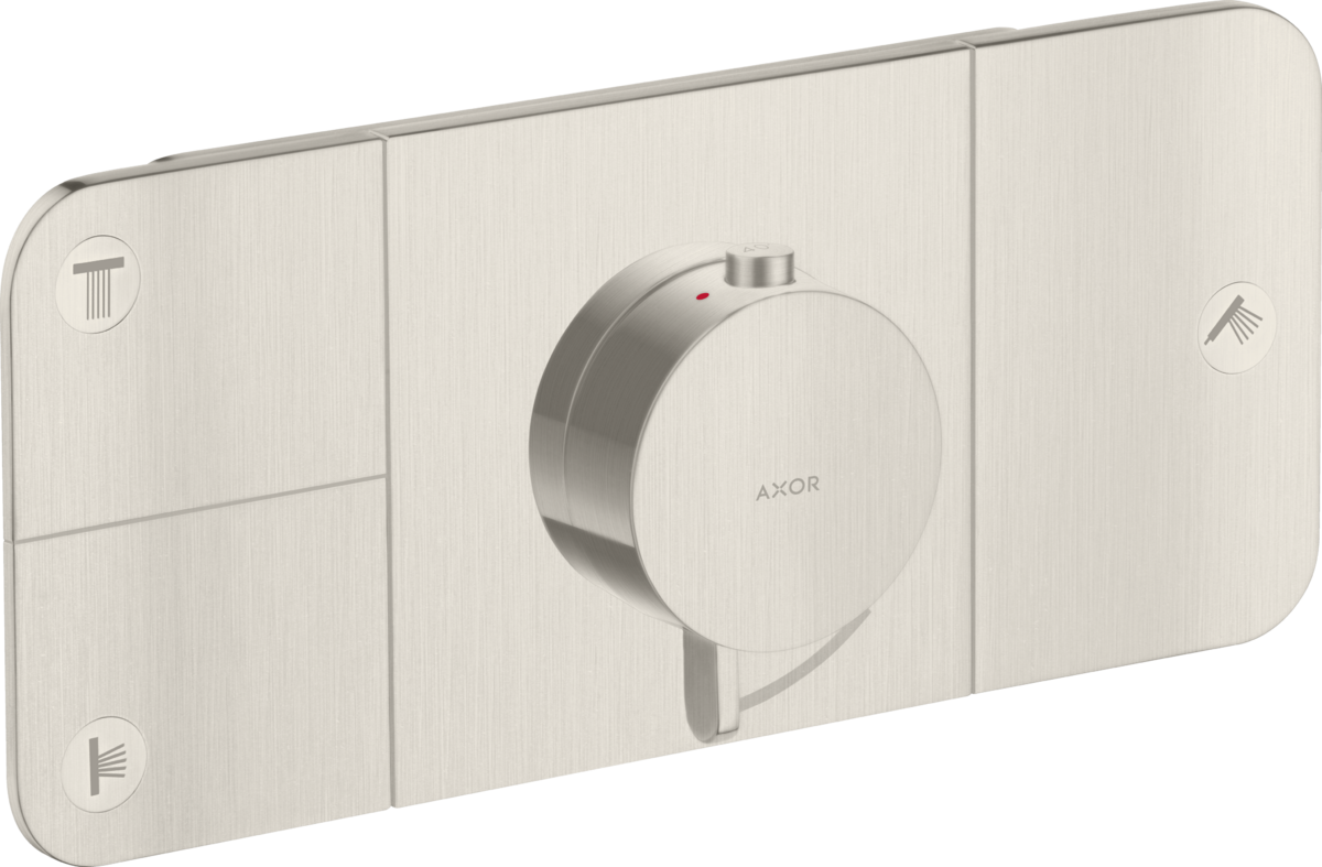 HANSGROHE AXOR Jeden modul termostatu pod omítku pro 3 spotřebiče #45713800 - Nerezová ocel Optika
