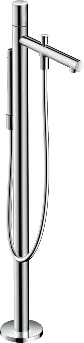 HANSGROHE AXOR Uno Páková vanová baterie volně stojící na podlaze, s rukojetí Zero #45416000 - chrom