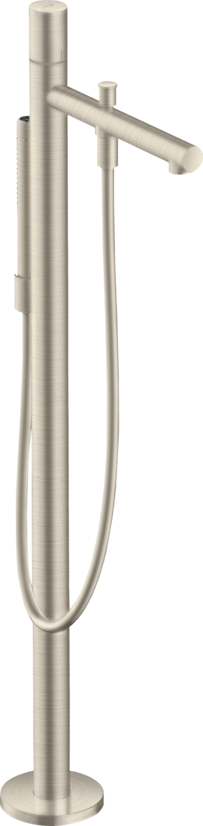 HANSGROHE AXOR Uno Páková vanová baterie volně stojící na podlaze, s rukojetí Zero #45416820 - kartáčovaný nikl