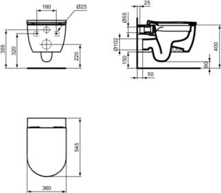 IDEAL STANDARD BLEND CURVE - Sendvičové sedátko 360x460x50 mm v bílém lesku - SoftClosing WC #T520801 - Bílá (Alpine), obrázek 10