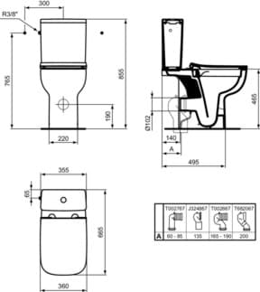 IDEAL STANDARD I.LIFE A - Sendvičové sedadlo 360x450x45 mm v bílé lesklé barvě #T481201 - Bílá (Alpine), obrázek 8