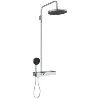 IDEAL STANDARD CERATHERM SOLOS - Sprchový systém AP 434x667x1211 mm v chromu, 12,0 l/min (3 bary) - Termostatická funkce, úspora vody a energie, WRAS #A7880AA - Chrome