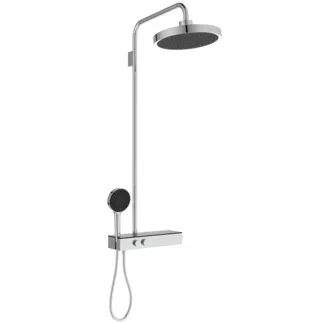 IDEAL STANDARD CERATHERM SOLOS - Sprchový systém AP 434x682x1211 mm v chromu, 12,0 l/min (3 bary) - Termostatická funkce, úspora vody a energie, WRAS #A7881AA - Chrome