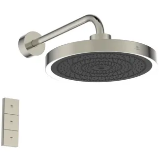 IDEAL STANDARD IDEALRAIN SOLOS - Sprchová hlavice 330x577x239 mm, stříbrná bouře, 12 l/min (3 bary) - Variabilní režimy proudu, WRAS, PVD technologie #A7890GN - Nerezová ocel