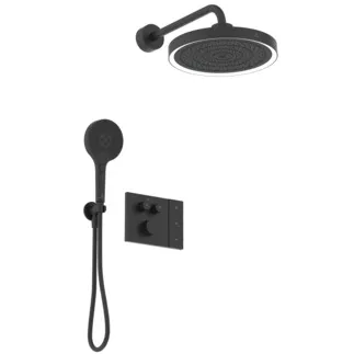 IDEAL STANDARD CERATHERM NAVIGO SOLOS - podomítkový sprchový balíček v černé barvě, 12,0 l/min (3 bary) #A7893XG - Silk Black