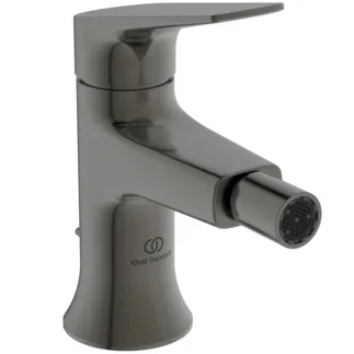 IDEAL STANDARD LDV - Bidetová baterie 52x142x172 mm, svislá vzdálenost od středu výpusti 105 mm, magneticky šedá, 3,8 l/min (3 bary), s výsuvným odpadem - EasyFix, perlátor, nastavitelná výtoková trubice, PVD technologie #BD664A5 - Magneticky šedá