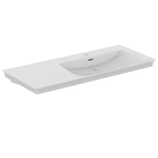 IDEAL STANDARD LDV - Nábytkové umyvadlo 1260x535x145 mm v bílém lesku, 1 otvor pro baterii, s přepadem #E263301 - Bílá (Alpine)