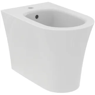 IDEAL STANDARD LDV - Volně stojící bidet 355x560x400 mm v bílém lesku, 1 otvor pro baterii, s přepadem #E263901 - Bílá (Alpine)