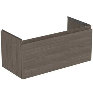 IDEAL STANDARD FINESSE - toaletní skříňka 800x375x370 mm v tmavém jilmu, 1 zásuvka - bez úchytky, s plným výsuvem, SoftClosing, předmontovaná, dřevo z udržitelných zdrojů #E3377UR