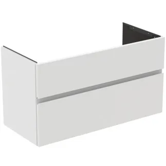IDEAL STANDARD FINESSE - toaletní skříňka 1000x440x545 mm v bílém matném laku, 2 zásuvky - bez úchytky, s plným výsuvem, SoftClosing, předem smontovaná, dřevo z udržitelných zdrojů #E3388Y1 - Bílá matná